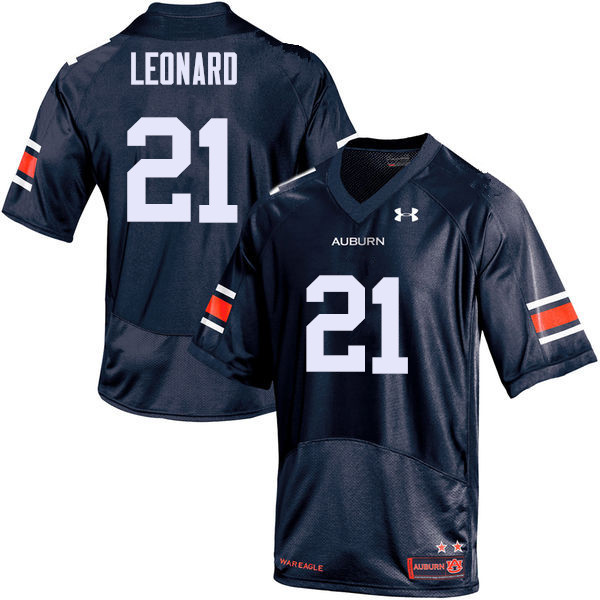 Men Auburn Tigers #21 Traivon Leonard College Football Jerseys Sale-Navy